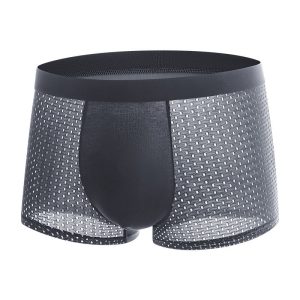 Mesh ice silk mesh underwear for men's square angle underwear