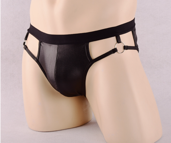 Gay Men Underwear Jockstrap Mens Thongs And G Strings PU Leather Sexy Underwear Men Erotic Penis Men's Thongs String Homme - Image 5